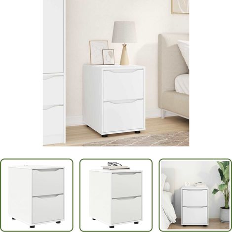 vidaXL Schrank Wohnzimmer - Aufbewahrungsschrank Weiß 40 x 48 x 57 cm Holzwerkstoff (1/5)