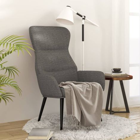 Chaise de relaxation Fauteuil relax - Gris clair Tissu BonneVie-22367 (1/5)