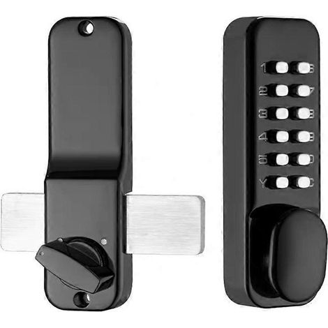 Serrures sans clé pour portails extérieurs, serrures à clavier mécanique pour portails, terrasses et garages, installation bidirectionnelle (1/5)