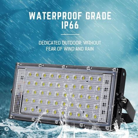 Projecteur LED 100W Super Lumineux 10000 Lumineux Angle de Faisceau 120° Projecteur Blanc Froid IP65 étanche 85‑265V (1/5)