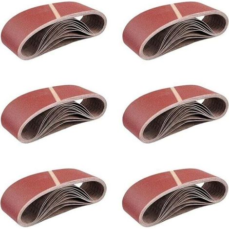pcs Bande Abrasive 75 x 533 mm. Bandes Abrasives Mixte pour Ponceuses à Bande.grains 40/60/80/120/180. (1/4)