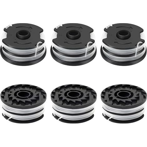 6 Spulen mit Faden, passend für Parkside TLP-01, Ersatztrimmer für Parkside PRTA 20-Li C3, A1, B1, B2, PRT 550 A1, A2, A3, A5, B6, PRT 300 A1, Ø1,6 mm, 10 m Länge (6 Spulen) (1/5)