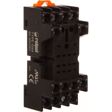 Steckerbuchse für Relais R4 10A 300V AC schwarz GS4 2613504
