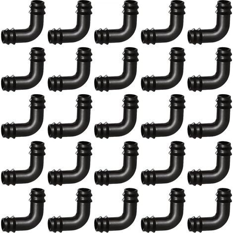 25 Stück 16-mm-Rohrverbinder, Kunststoff-Schlauchverbinder mit Widerhaken, Bewässerungsarmaturen, Schlauchverbinder mit Widerhaken für Bewässerungssysteme, Winkel (1/5)
