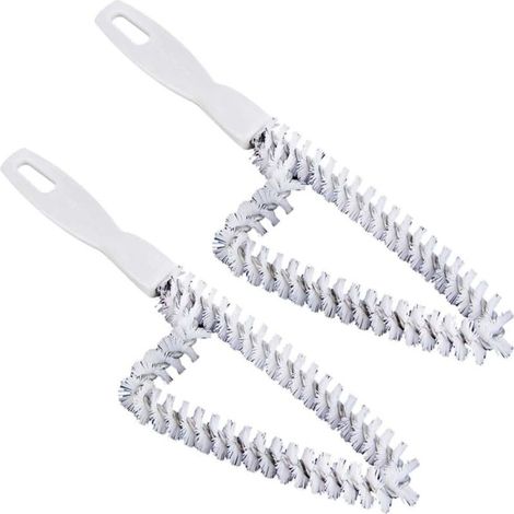 Set di 2 pennelli triangolari bianchi, setole resistenti, manico ergonomico (bianco)