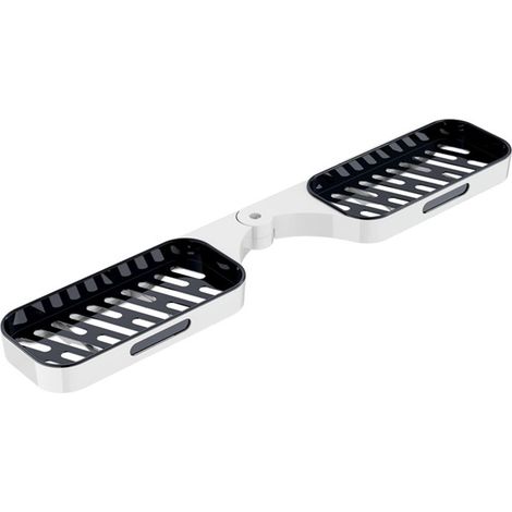 Etagère De Salle De Bain - Pivotante 90° Et 180° - Sans Perçage - Adhésif Traceless - Blanc - 60 X 10,3 X 3,7 Cm - 1 Pièce (1/5)