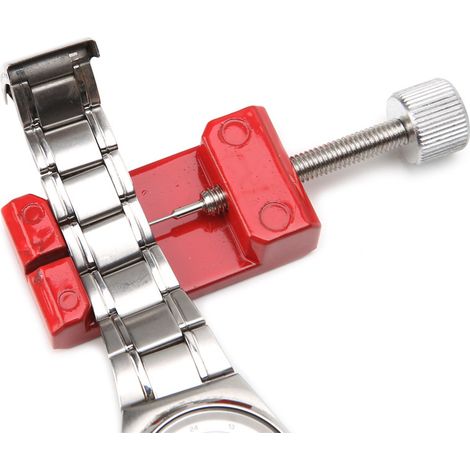 Tool for removing watch straps, tool for adjusting steel watch straps, tool for replacing and repairing watch straps, tool for adjusting watch straps (red)--DTEKGAZ