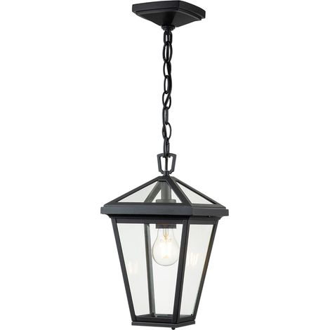 Suspension d'extérieur verre aluminium E27 IP44 20,3 cm de large H : max. (1/5)