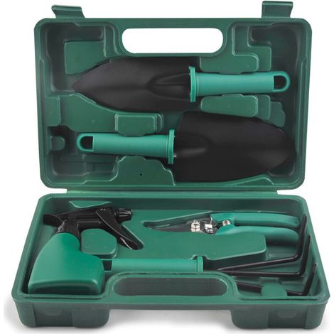 Outils de jardin ensemble de 5 pièces outils de jardinage en pot combinaison arrangement de fleurs élagage bonsaï fleur ciseaux outil (1/5)