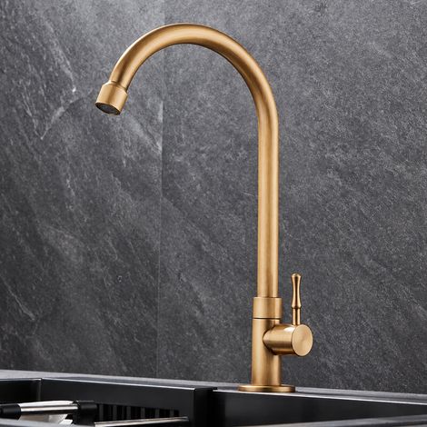 Robinet Vasque Cuivre Rétro, Modèle intérieur - robinet corps rond eau froide, 38 × 23 × 6 cm, 1,5 kg – Livraison gratuite