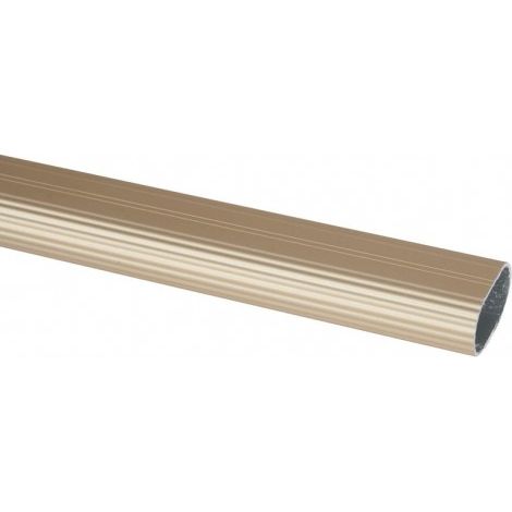 BARRA ARM.OVAL ALUM. 30x15 2M.LATONADA
