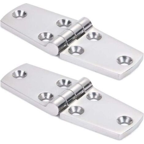 Marine Monture Charnières de Portes Acier Inoxydable Charnière inox de Bateau de Trappe Matériel À toute épreuve Charnière Marine de Bateau Plateforme Cabinet SUS316 38 mm x 102 mm 2pcs