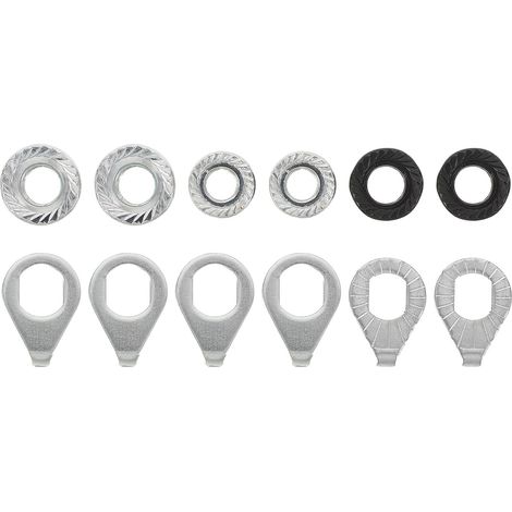 Rondelles de Sécurité pour Axe de Roue de Vélo, Lot 1 Set  Acier au Carbone Noir, Tailles M8 M9, 5 M10 et Size 5, Anti-rotation, Boîte de Rangement (1/5)