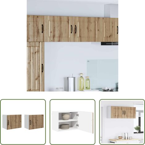 vidaXL Küchenregal - Küchenschrank 2 pcs Artisan-Eiche 50 x 31 x 40 cm Holzwerkstoff (1/5)