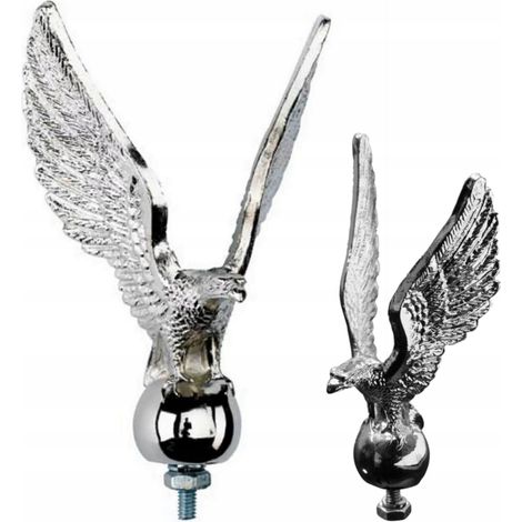 Adorno cromado con forma de águila para el guardabarros de una motocicleta chopper premium V2. (1/2)