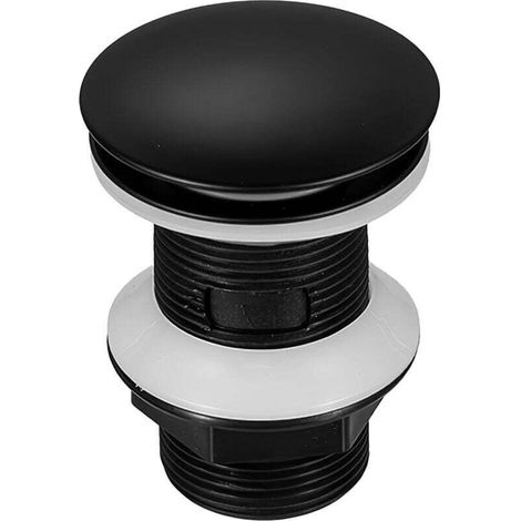 Bonde de Lavabo Universel, Bonde Lavabo Salle de Bain, Bonde pour Évier et Lavabo (Noir Mat)