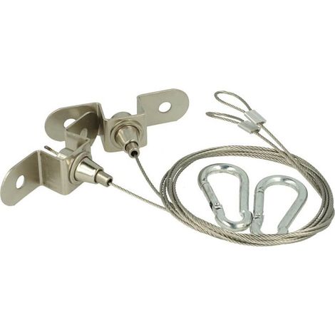 Kit Staffa Di Fissaggio A Sospensione Per Proiettore Led Lineare FE1150N Con Fischer Vite Moschettoni