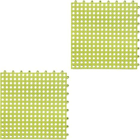 Bodenfliesen mit Abflusslöchern, rutschfeste Duschmatte aus weichem PVC, Gummi-Poolbodenmatte (1/5)