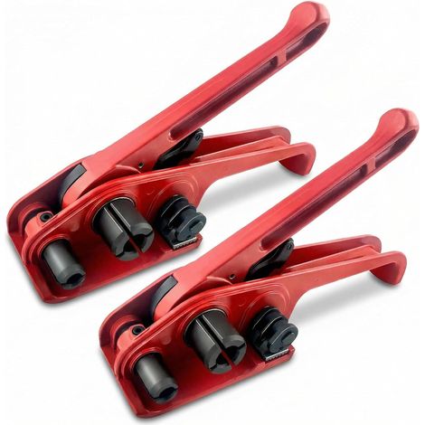 2 Pieces Very Practical Strapping Tape Manual Strapping Tensioner Packing Plier, Poly Strapping Tensioner and Cutter, for 13-19mm PET/PP Tape (1/5)
