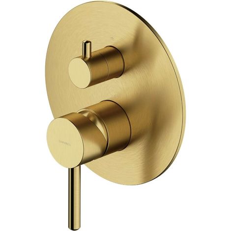 OMNIRES Y - Miscelatore ad incasso per 2 utenze, ottone spazzolato Y1247ROBSB (1/2)
