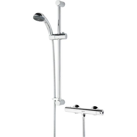 Bristan Zing Thermostatic Cool Touch Shower Bar Valve Exposed Mixer Handset