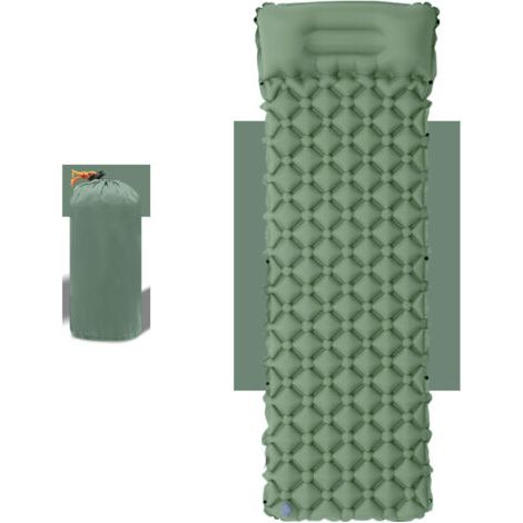 Ultralight Inflatable Camping Mat with Pillow - Single Air Mattress for Optimized Comfort - Durable and Lightweight Camping Gear for Outdoor Adventures (1/4)
