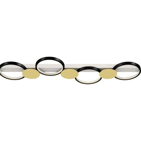LED-Deckenleuchte 38W 1500 lm 3000K-6500K mit Fernbedienung Schwarz-Gold MODENUIT (1/5)