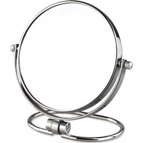 Espejo de maquillaje plegable de doble cara, espejo de tocador de mesa y de pared, 1x/3x espejo de doble cara, 7 pulgadas (1/5)