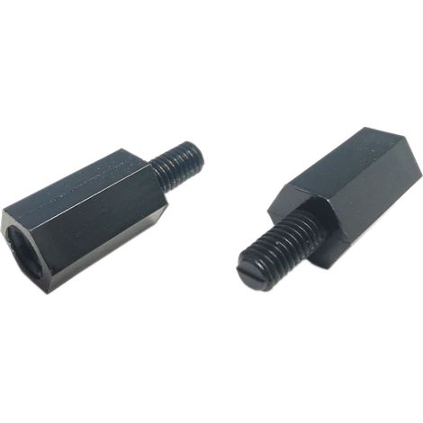 Hülse 10 mm M3 Kunststoff Z/W 10 Stück