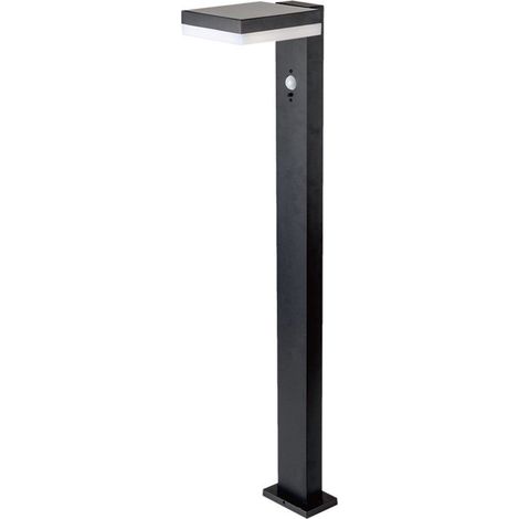 V-TAC Piantana Solare LED 5.5W quadrata con Sensore movimento colore Nero 155299155mm 3000K IP54 - 23398 (1/5)