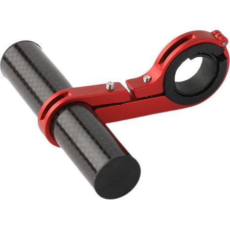 Extension de guidon de vélo légère en Fiber de carbone, alliage d'aluminium pour support de téléphone, lampe rouge à pince unique (1/5)