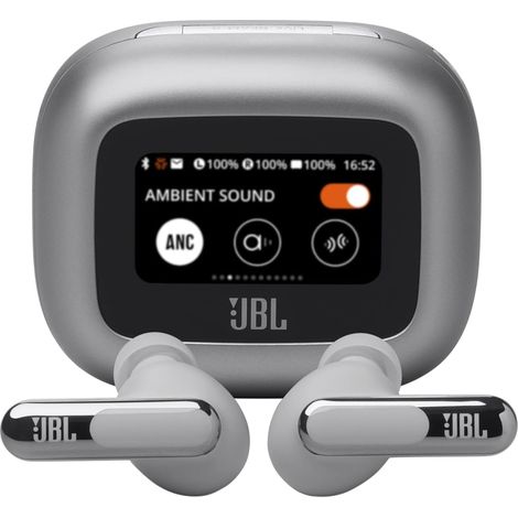 JBL Live Beam 3 Écouteurs sans fil avec réduction du bruit, 48 heures de lecture complète, charge sans fil, 6 microphones pour des appels parfaits, connexion multipoint, étanchéité IP55 et