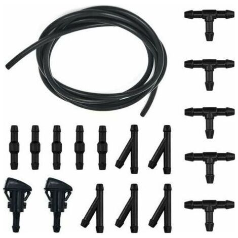 Kit tubo lavavetri, tubo per liquido lavavetri da 5 m, con 15 raccordi e 2 ugelli (1/4)
