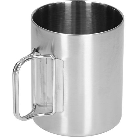 Edelstahlbecher mit Klappgriff, korrosionsbeständig, elegantes Design für Kaffee (1/5)