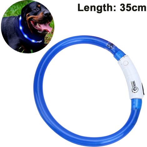 LED-beleuchtetes Hundehalsband, USB-aufladbar, für die Sicherheit Ihres Haustieres bei Nacht, trendiges Halsband für kleine, mittlere und große Hunde.