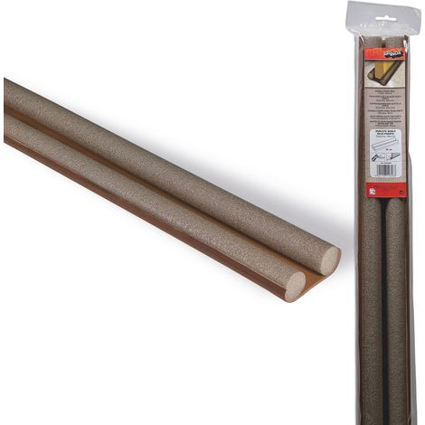 Bourrelet double pour porte en mousse 95 marron