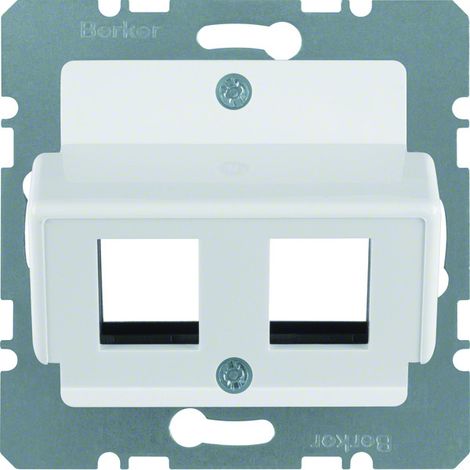 Placa de acabado Berker 146409 montaje con tornillos brillante blanco (1/2)