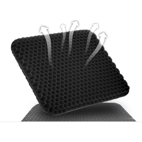 Coussin de Chaise,Coussin de Gel Respirant, Coussin Anti Escarres, Soulage la Pression sur Le Orthopédique avec Housse Antidérapant pour Voiture/Bureau/Maison/Fauteuil Roulant (1/5)