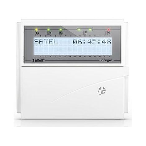 Satel tastiera di sicurezza LCD bianca retroilluminata