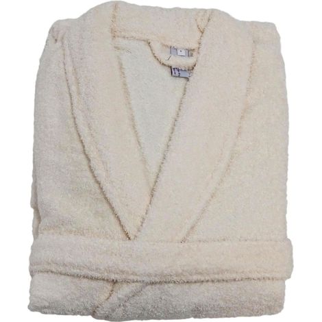 Peignoir de bain uni et coloré Crème S
