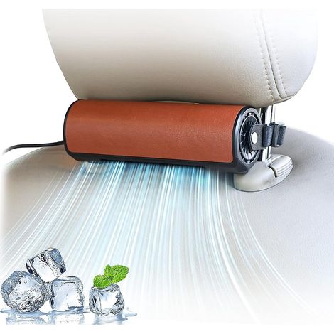 ventilateur De Sige De Voiture (marron), Ventilateur De Sige De Voiture Usb Rglable Pour Tous Les Camions Et Les Siges De Bureau (1/5)