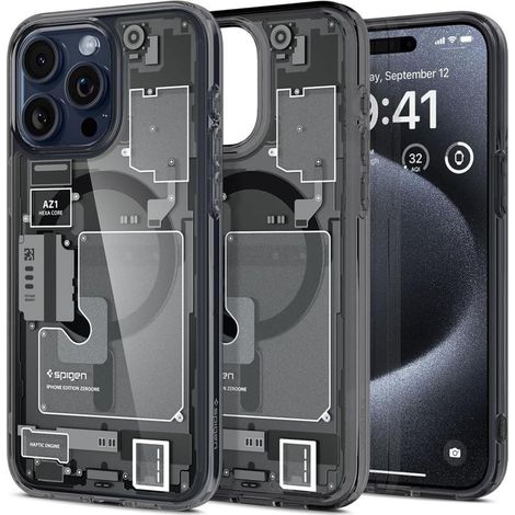 Ultra Hybrid Mag Case mit MagSafe für iPhone 15 Pro Grau/Schwarz (1/5)