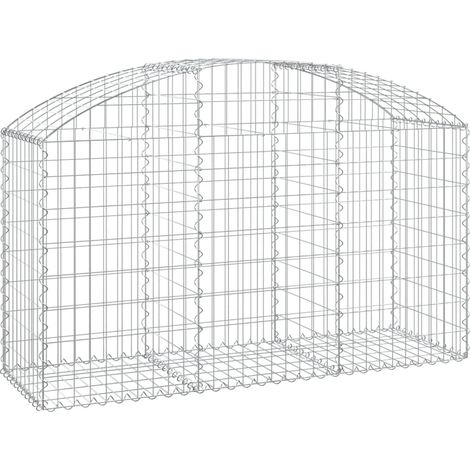 Maison Exclusive - Gabione mit Hochbogen 150x50x80/100 cm Verzink
