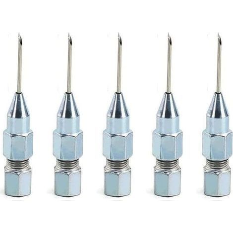 5-piece grease gun needle tip nozzle, grease injector needle for lubrication in tight-fitting sealed bearings and universal joints (1/5)