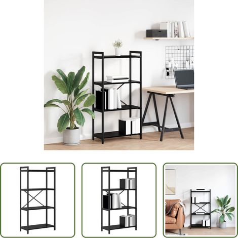 vidaXL Étagère chêne noir -  Étagère Chêne noir 40 x 30 x 85 cm Bois d'ingénierie (1/5)