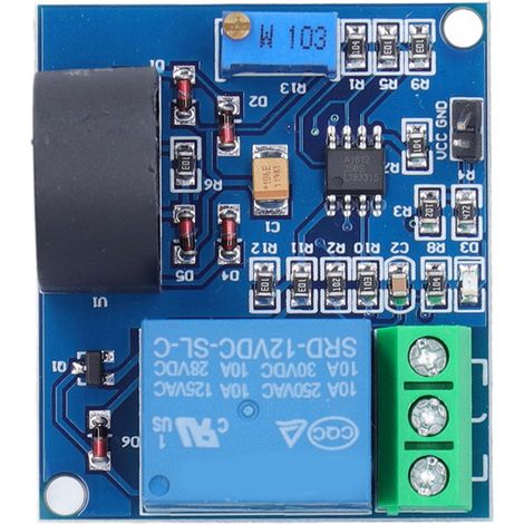 Module de capteur de détection de courant alternatif, module de protection par relais 12 V, sortie de commutateur de protection contre les surintensités 5 A. (1/5)
