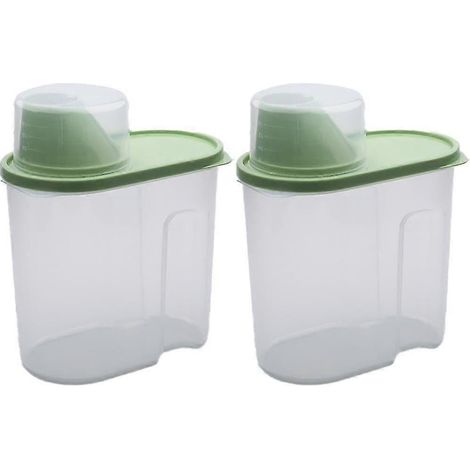 Boîtes de conservation hermétiques pour aliments secs, distributeur de rangement en plastique sans BPA avec bec verseur, verre doseur pour céréales, farine et ingrédients de pâtisserie (1/5)