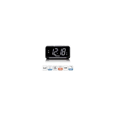 Radio reloj con regulador manual y luz nocturna