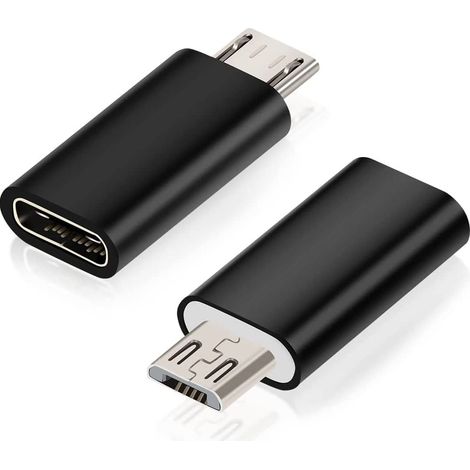 Adaptador USB tipo C 3.1 hembra a Micro USB macho  Negro (1/4)