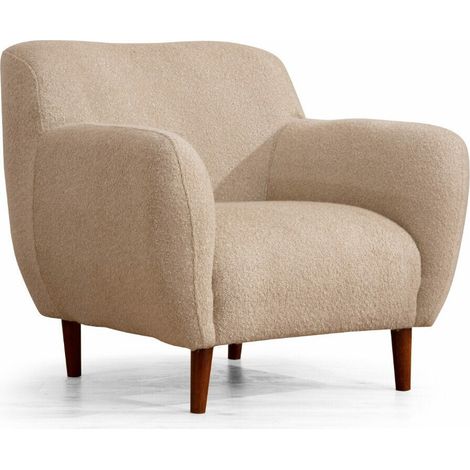 fauteuil moderne tissu à bouclettes Oliver (1/4)